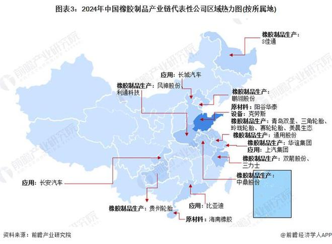 【干货】2024年橡胶制品行业产业链全景梳理及区域热力地图(图3)